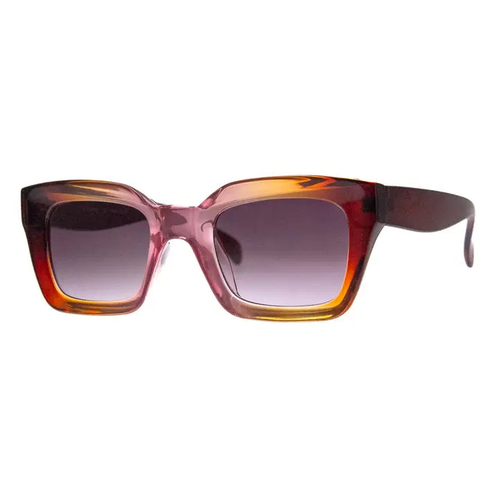 AJM Amber & Purple Vintage Style Sunglasses display picture 2