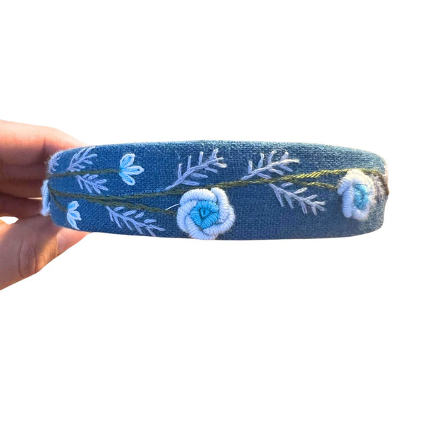 QECF Floral Headband - Mallard Blue - Hair Accessories - Feliz Modern