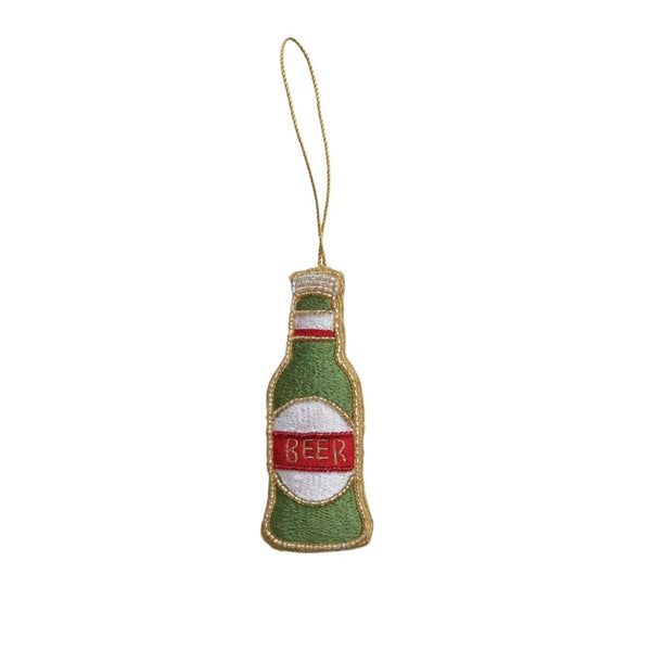 CCO Beaded Beer Bottle Ornament -  - Christmas - Feliz Modern