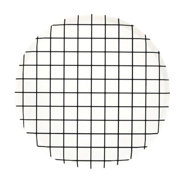 KAC Black Stripe Paper Plate -  - Party Supplies - Feliz Modern