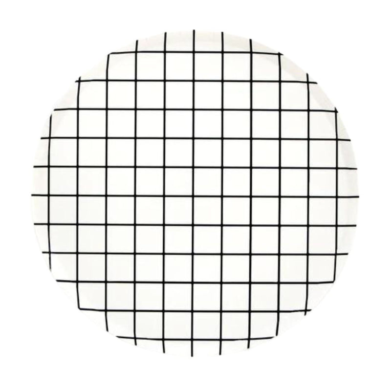 KAC Black Stripe Paper Plate -  - Party Supplies - Feliz Modern