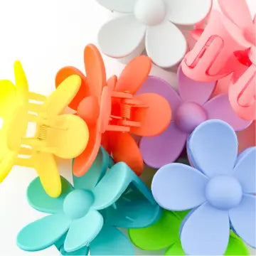 plastic plant hair clips CLRL* Flower Hair Clip
