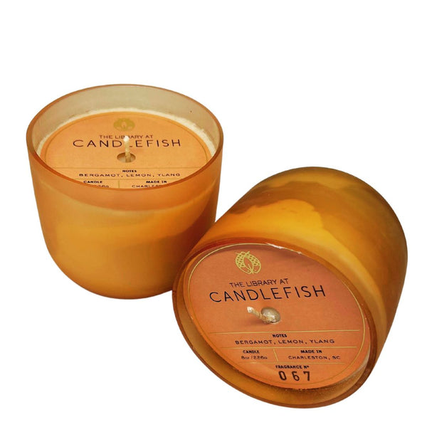 CNFH Orange Frosted Glass Candle -  - Candles - Feliz Modern