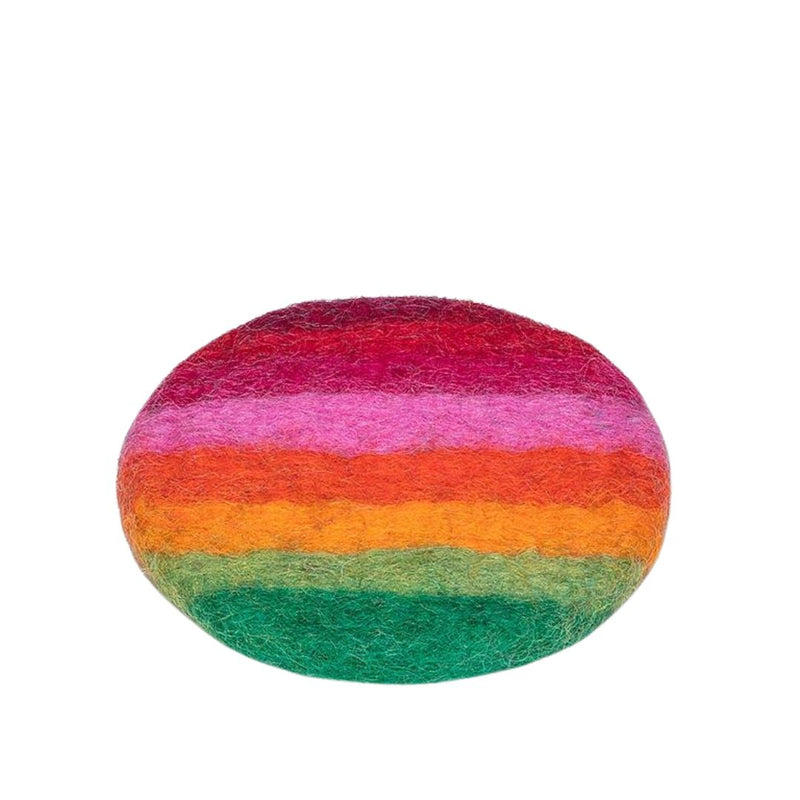 ABTT Rainbow Stripe Felt Coaster -  - Coasters - Feliz Modern