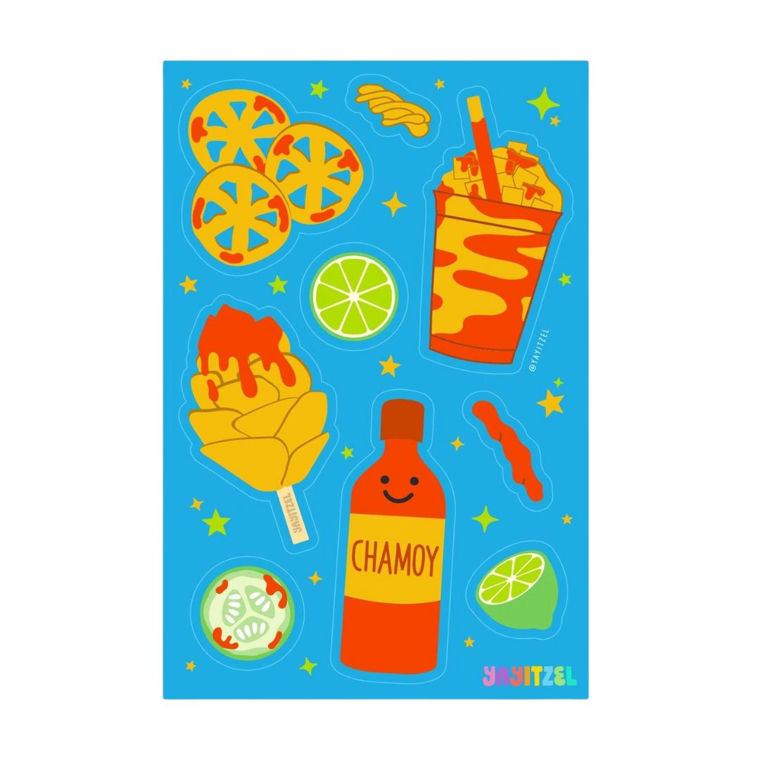 YYTZ Snacks Sticker Sheet Feliz Modern
