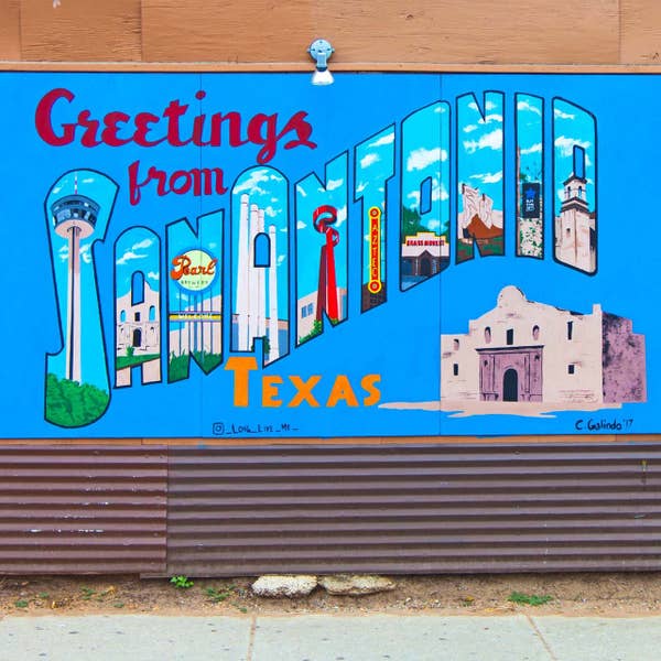 SOAG Greetings from San Antonio Mural Coaster -  - Coasters - Feliz Modern