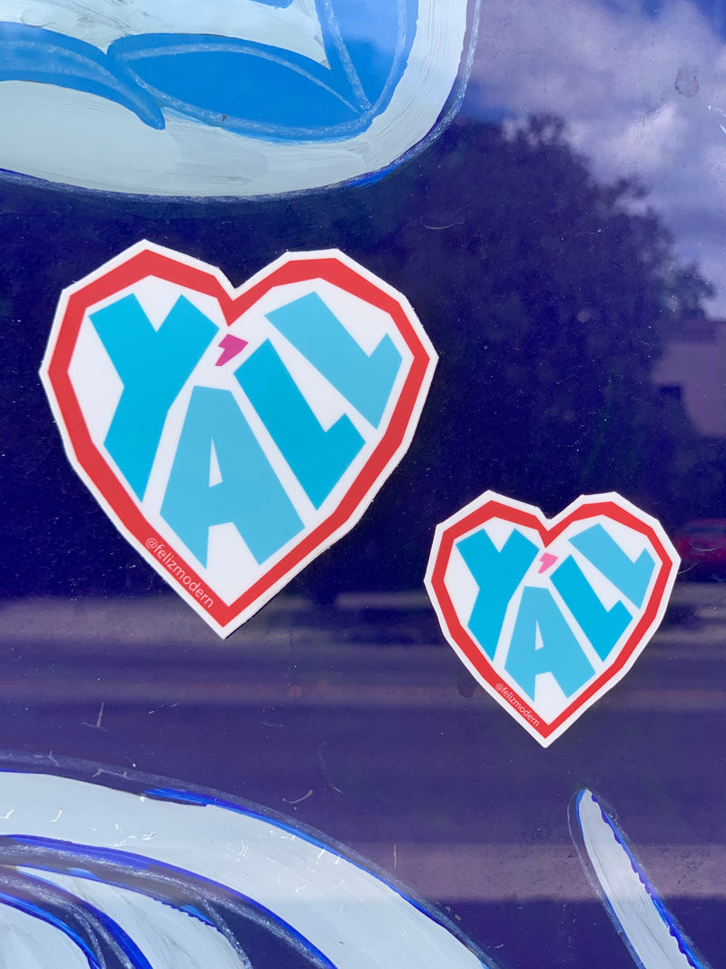 FMD Love Y'all Heart sticker (two sizes) - Large - FMD - Feliz Modern