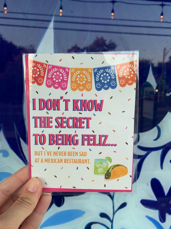 MIMP* Secret To Being Feliz Card -  - Cards - Feliz Modern