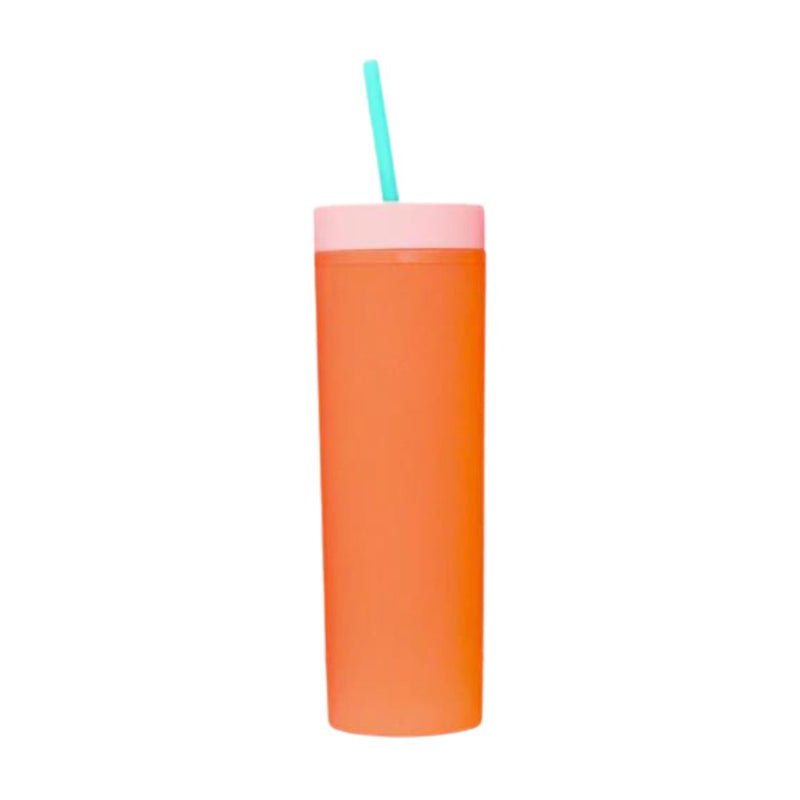 KAC* Matte Color Block Tumblers - Coral & Peach - Drinkware - Feliz Modern