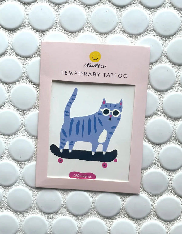 IDL* Skater Cat Temporary Tattoo -  - Party Supplies - Feliz Modern