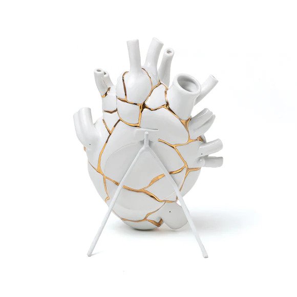 SLTI Floral Kint-Su-Gi Heart Vase -  - Vases & Planters - Feliz Modern