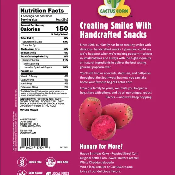 CTC Prickly Pear Kettle Popcorn - - Treats - Feliz Modern
