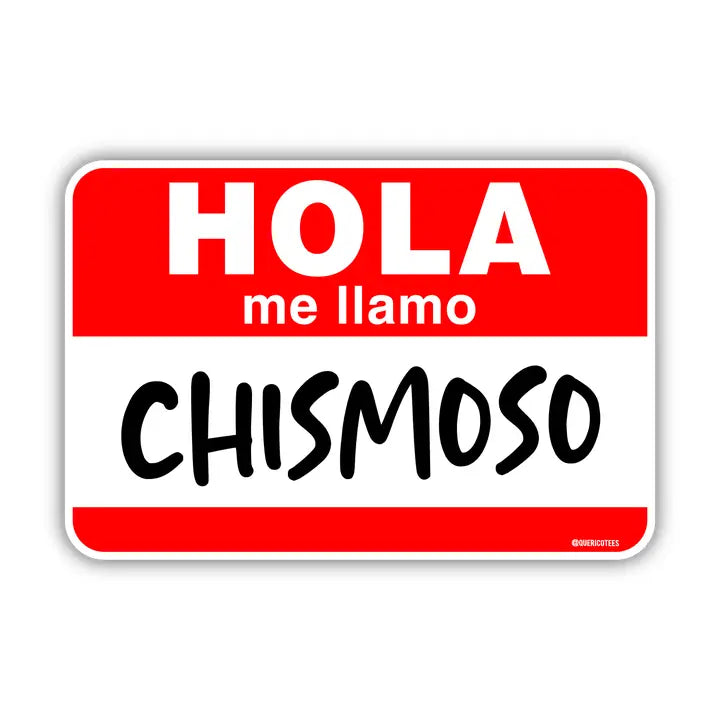 QRIC Hola Me Llamo Sticker - Chismoso - Stickers - Feliz Modern