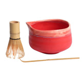 UTKY Matcha Bowl Set - Red - Serveware - Feliz Modern