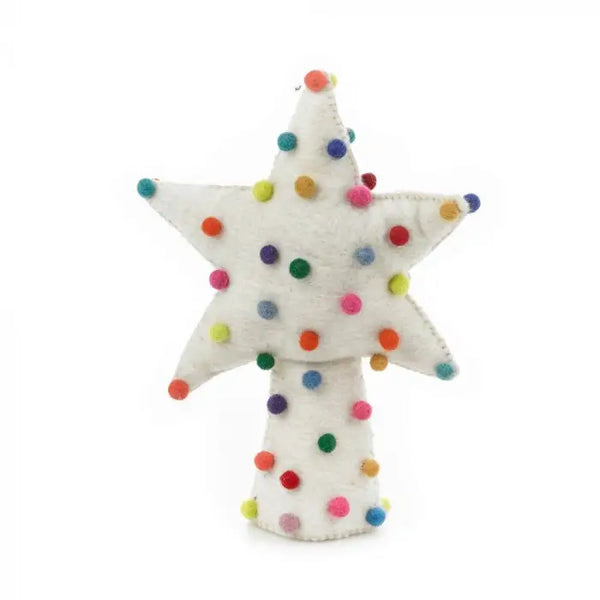 FSG PomPom Star Felt Tree Topper - - Christmas - Feliz Modern