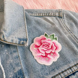 *WFLW Pink Rose Patch - - Pins & Patches - Feliz Modern