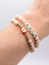 TAC Apple & Pencil Teacher Bracelet Set - - Bracelets - Feliz Modern