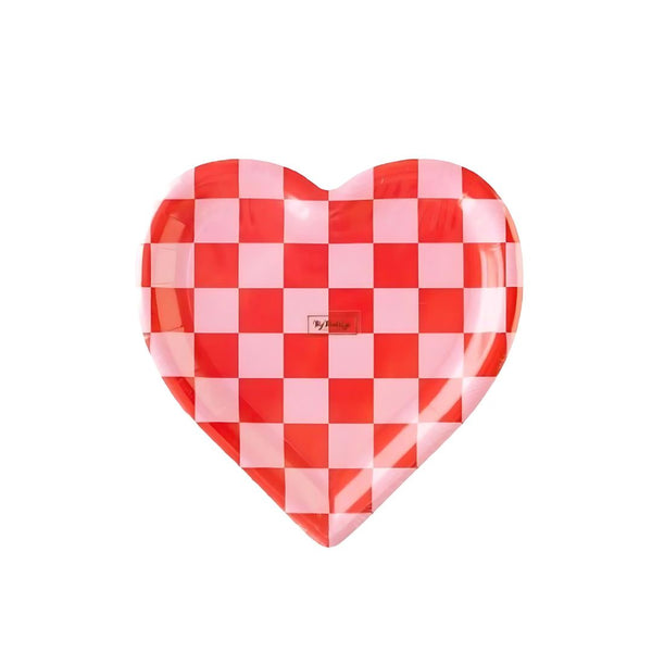 MMEY Checkered Heart Shape Plate -  - Party Supplies - Feliz Modern