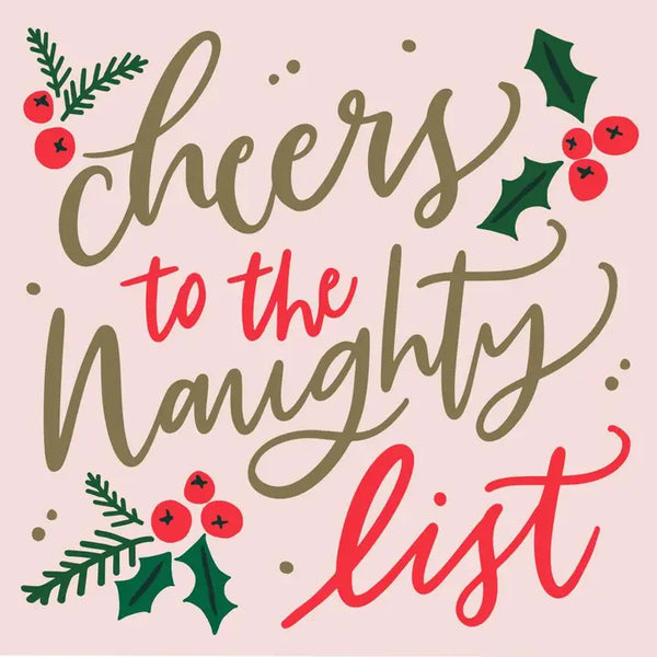 SOSS Cheers Naughty List Paper Napkins - - Christmas - Feliz Modern