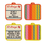 *ELAO Funny Pot Holder Set - - Tea Towels & Napkins - Feliz Modern