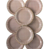 MMEY Harvest Brown Gingham Plates -  - Party Supplies - Feliz Modern