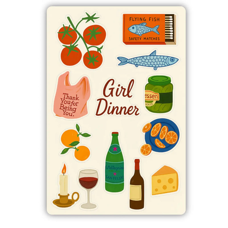 IAP Girl Dinner Sticker Sheet – Feliz Modern