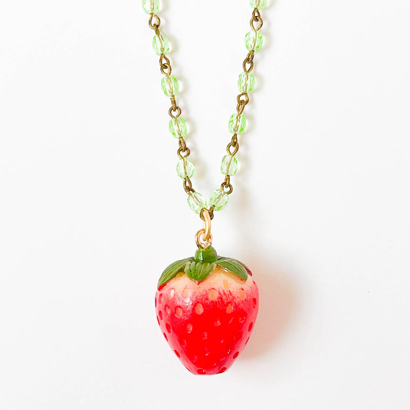 NPT Strawberry Charm Necklace - - Necklaces - Feliz Modern