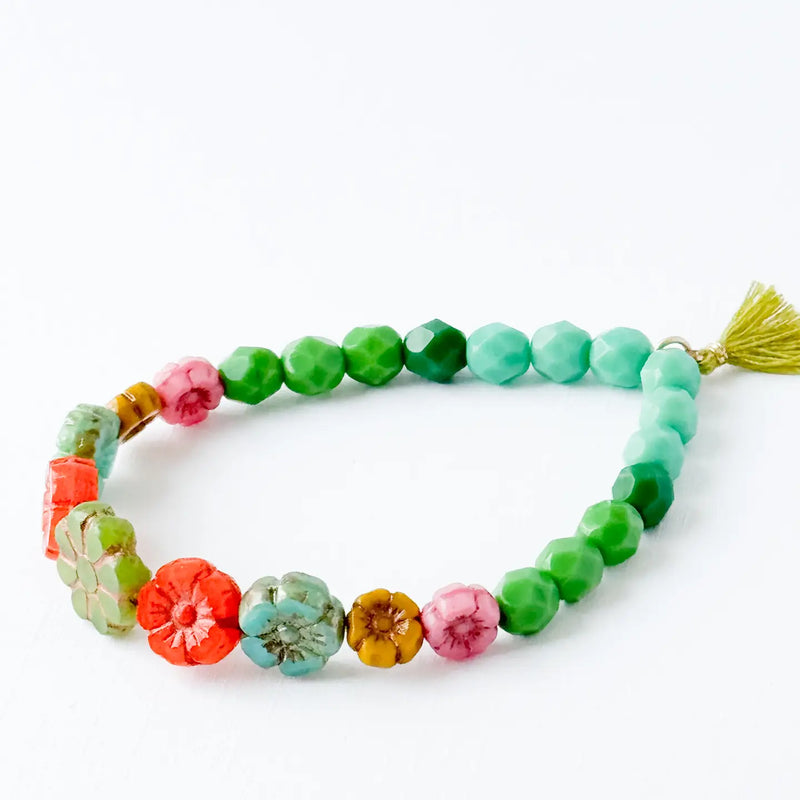 NPT Flower Beaded Bracelet - - Bracelets - Feliz Modern