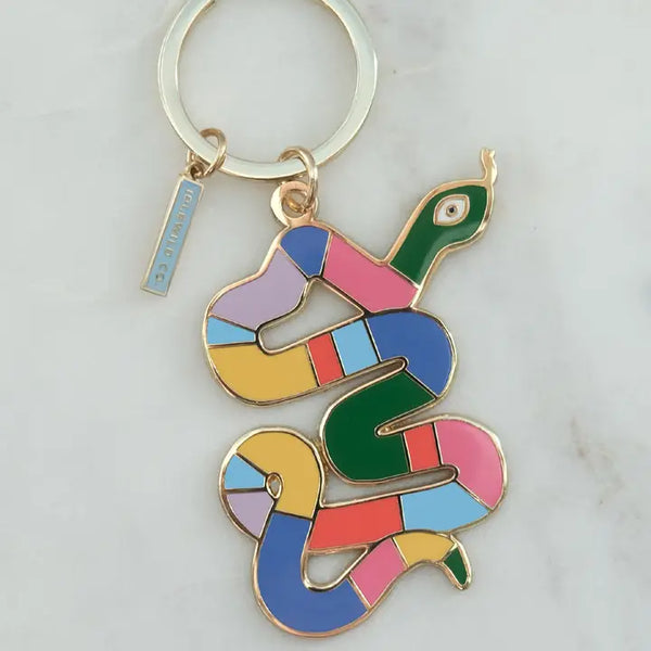 IDL Rainbow Snake Keychain - - Keychains - Feliz Modern