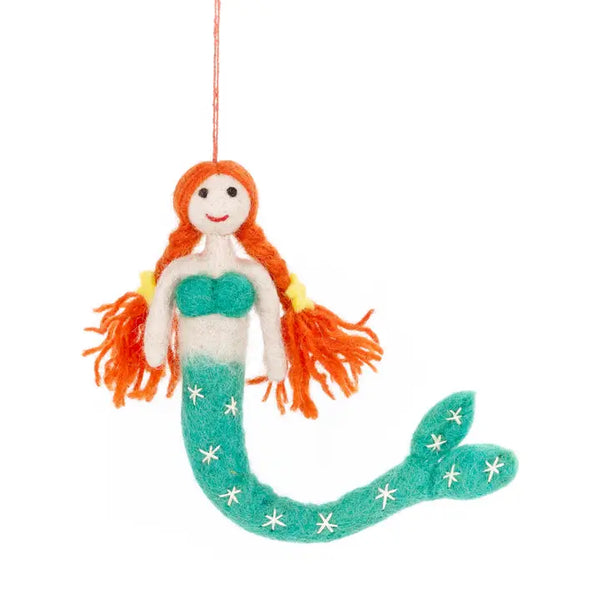 FSG Magical Mermaids Felt Ornaments - Oceania/Green - Christmas - Feliz Modern