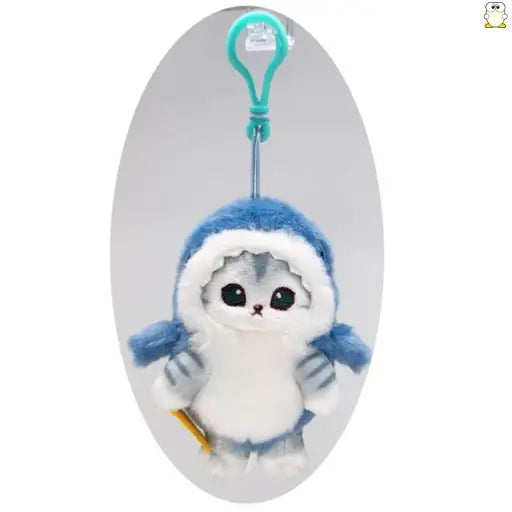 KWD Shark Cat Plush Keychain - Blue - Keychains - Feliz Modern