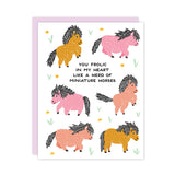 PYOE Mini Horses Card - - Cards - Feliz Modern
