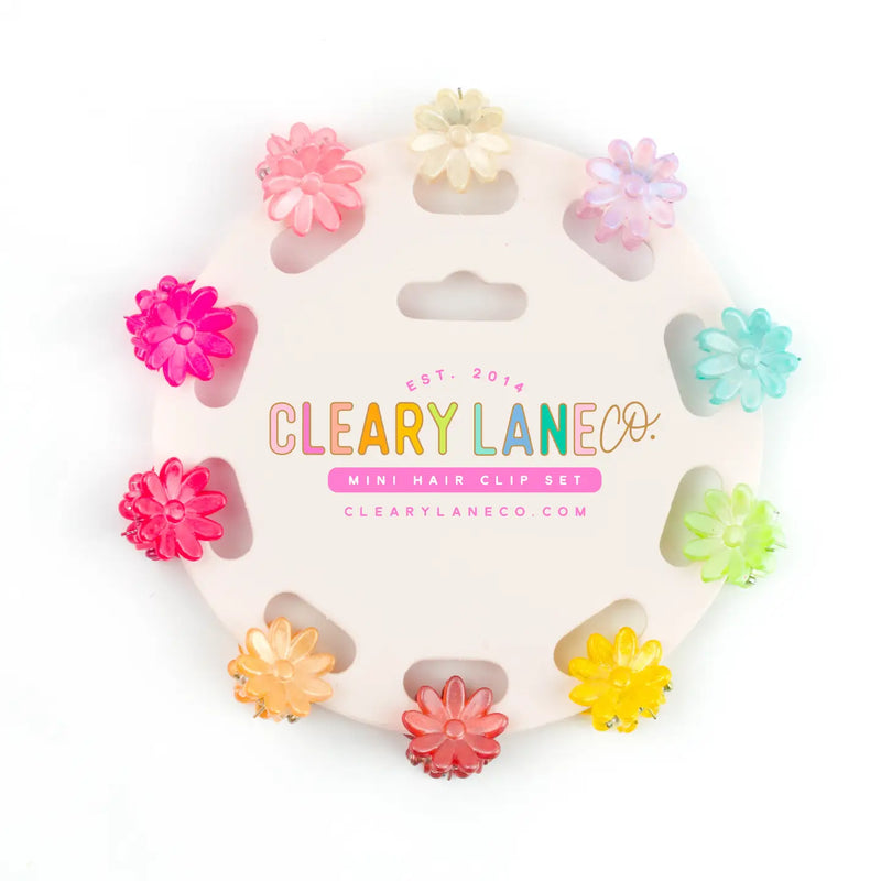 CLRL Rainbow Flowers Mini Hair Clip Set - - Hair Accessories - Feliz Modern