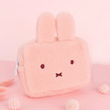 KWD Bunny Cosmetic Plush Pouch - Pink - Bags - Feliz Modern