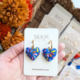 MNC Talavera Heart Earrings - Blue - Earrings - Feliz Modern