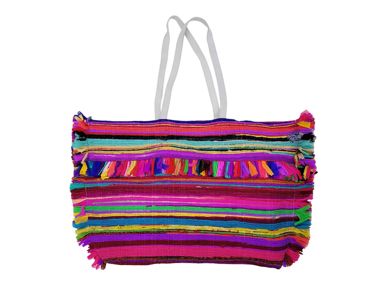 RJTI Bright Rainbow Tote Bag - Purple Rainbow - Bags - Feliz Modern
