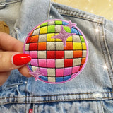 *WFLW Rainbow Disco Ball Patch - - Pins & Patches - Feliz Modern