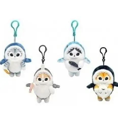 KWD Shark Cat Plush Keychain - - Keychains - Feliz Modern