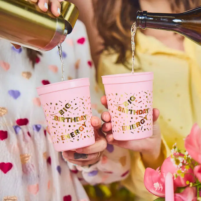 *PPA Birthday Reusable Cups Stack - - Drinkware - Feliz Modern