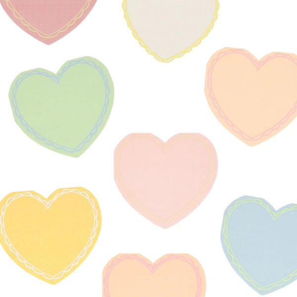 MM Pastel Heart Napkins -  - Party Supplies - Feliz Modern