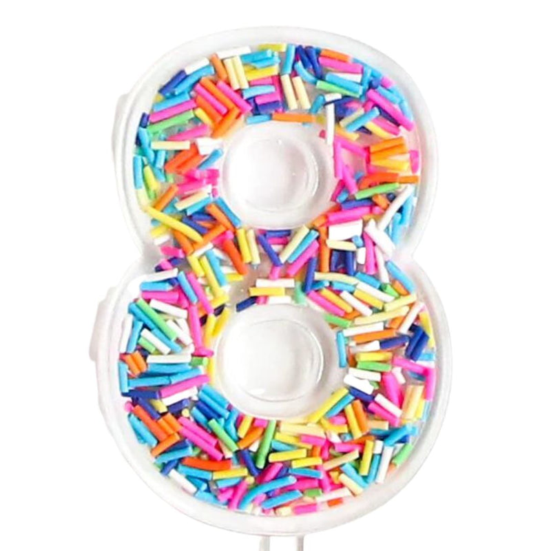 KAC Sprinkle Number Cake Toppers - 8 - Party Supplies - Feliz Modern