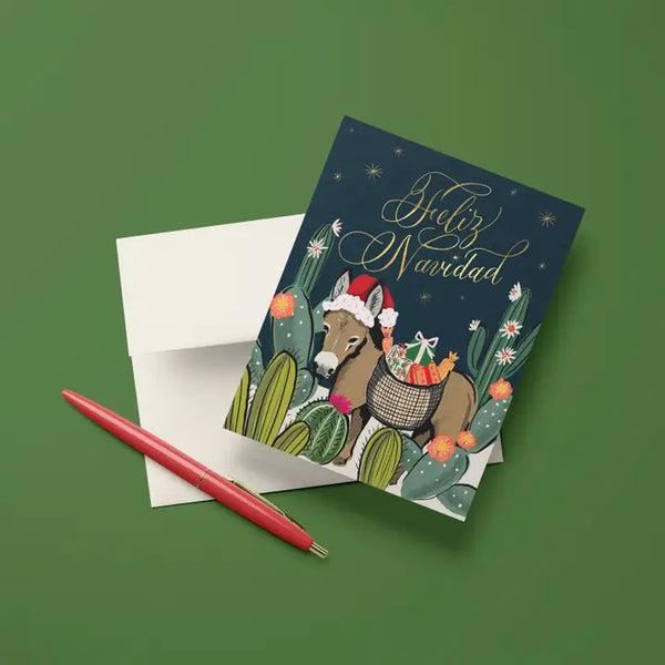 ATQ Feliz Navidad Holiday Greeting Card -  - Christmas - Feliz Modern