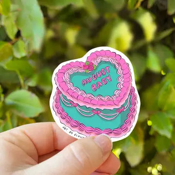 ABE Birth Month Cake Stickers - August - Stickers - Feliz Modern