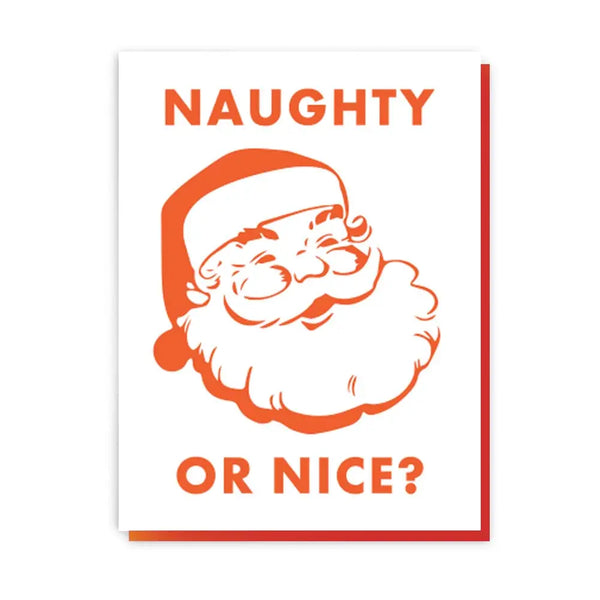 LTGS Naughty Or Nice Greeting Card - - Cards - Feliz Modern