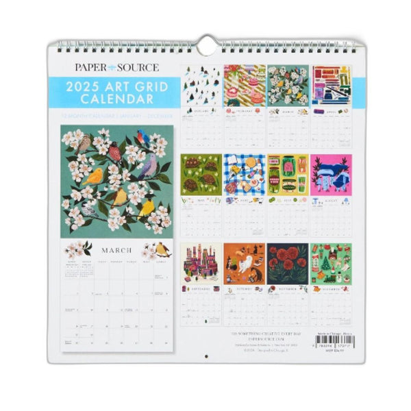 PPSW* 2025 Art Grid Wall Calendar - - Office & Stationery - Feliz Modern