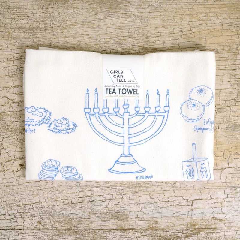 GCT Hanukkah Tea Towel -  - Tea Towels & Napkins - Feliz Modern