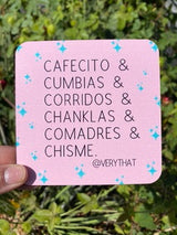 VT Cafecito & Cumbias Coaster - - Coasters - Feliz Modern