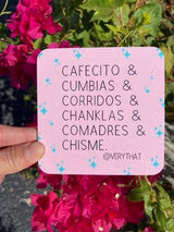 VT Cafecito & Cumbias Coaster - - Coasters - Feliz Modern
