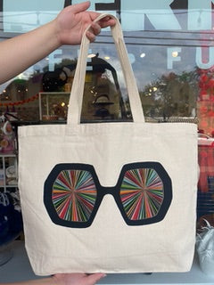 KO Psychedelic Sunnies Black Tote Bag