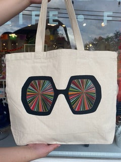 KO Psychedelic Sunnies Black Tote Bag